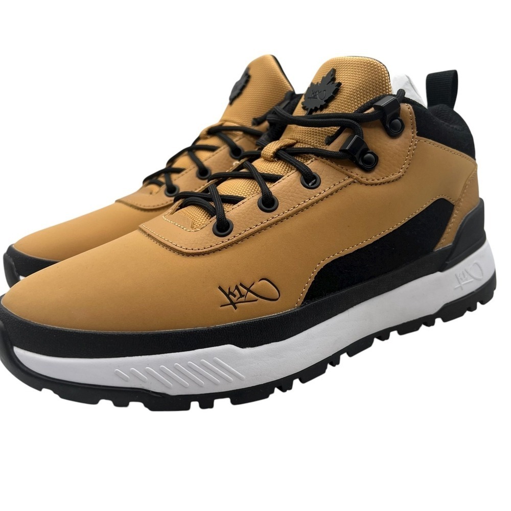 K1X Philly Run Sneakers Mens 9.5 Wheat Black White Mid Top Boots K1XFWM0000 NWB